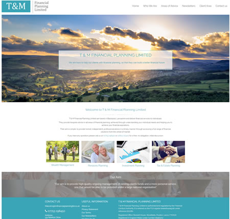 IFA website design - T and M Financial Planning