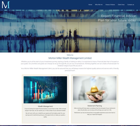 Chartered Financial Planner Website Design - Morton Miller