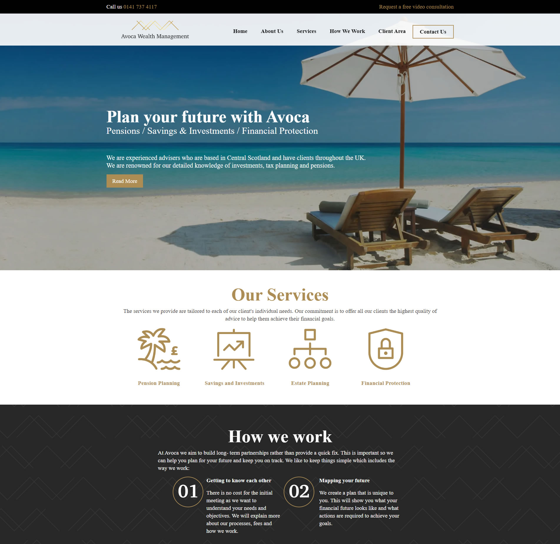 Corporate Wealth - one of our stunning IFA websites crafted from one of our adviser templates