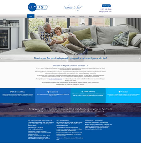 Financial Adviser website redesign - Keyline Financial Solutions