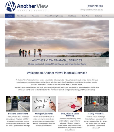 Advisor Website Template Designed by IFA Web Pro for Contractor Financial